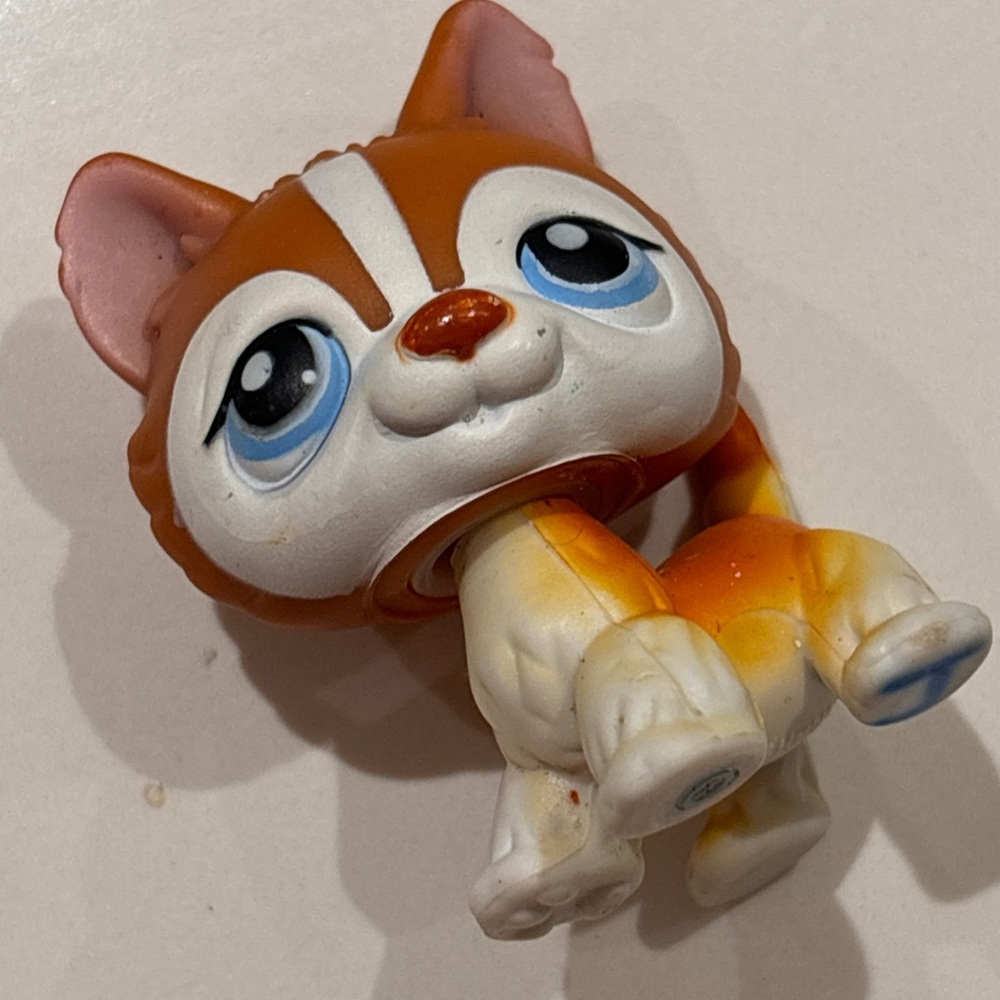 LPS littlest pet shop siberian husky orange brown white